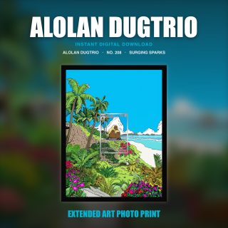 Alolan Dugtrio #208 — Surging Sparks (Print Art)