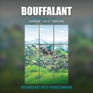 Bouffalant #170 — White Flare (Binder Insert)
