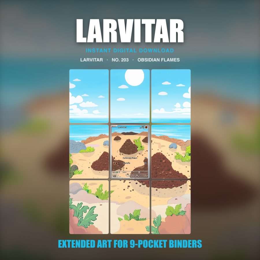 Larvitar #203 — Obsidian Flames (Binder Insert)