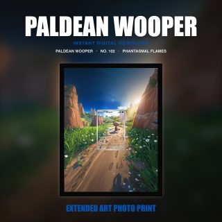 Paldean Wooper #102 — Phantasmal Flames (Print Art)