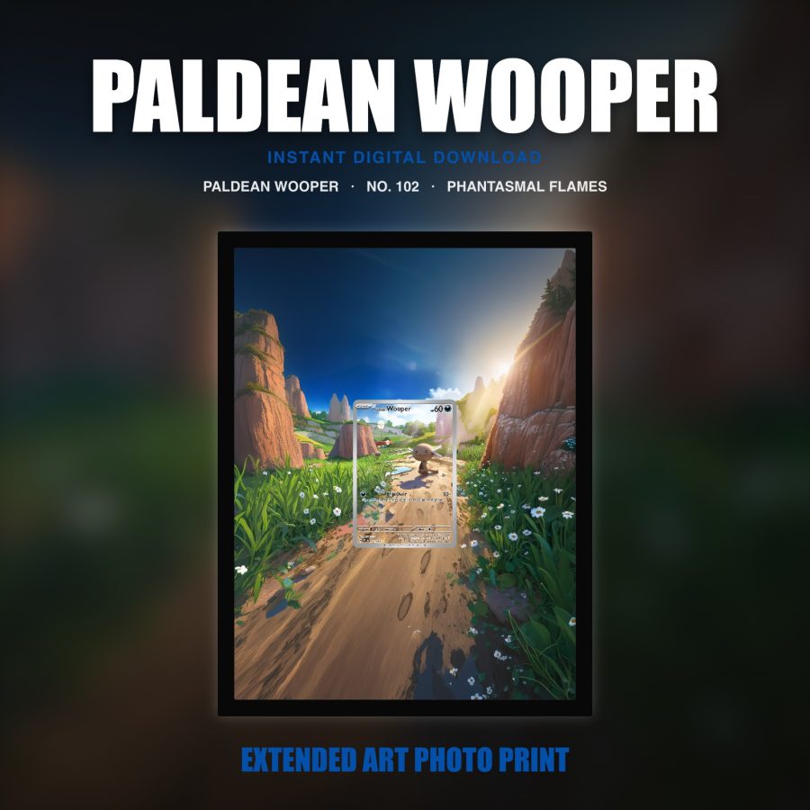 Paldean Wooper #102 — Phantasmal Flames (Print Art)