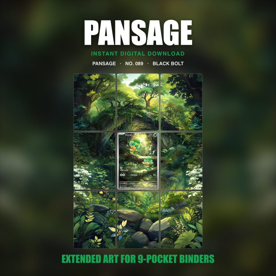 Pansage #89 — Black Bolt (Binder Insert)