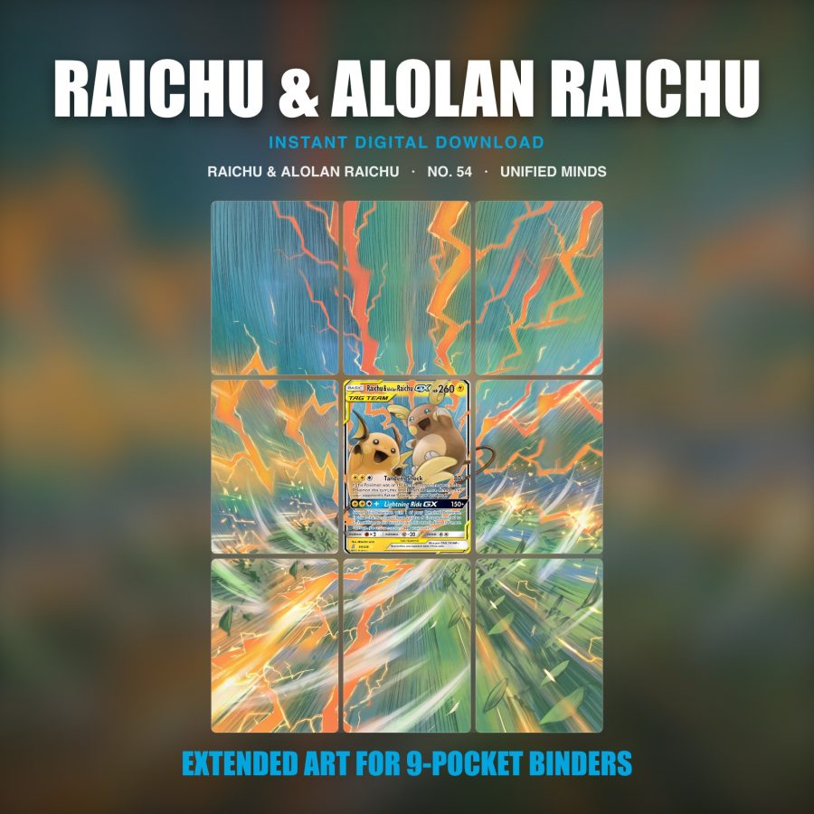 Raichu Alolan Raichu #54 — Unified Minds (Binder Insert)