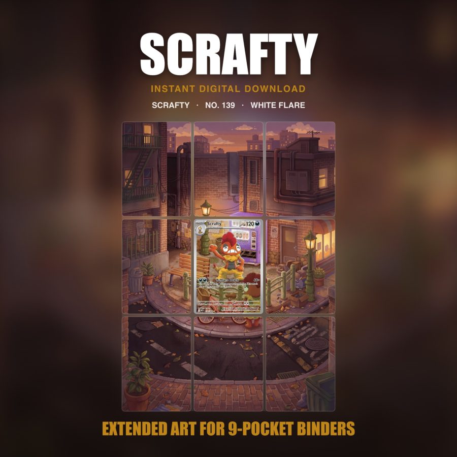 Scrafty #139 — White Flare (Binder Insert)