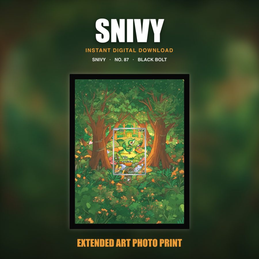 Snivy #87 — Black Bolt (Print Art)