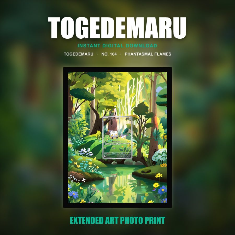 Togedemaru #104 — Phantasmal Flames (Print Art)