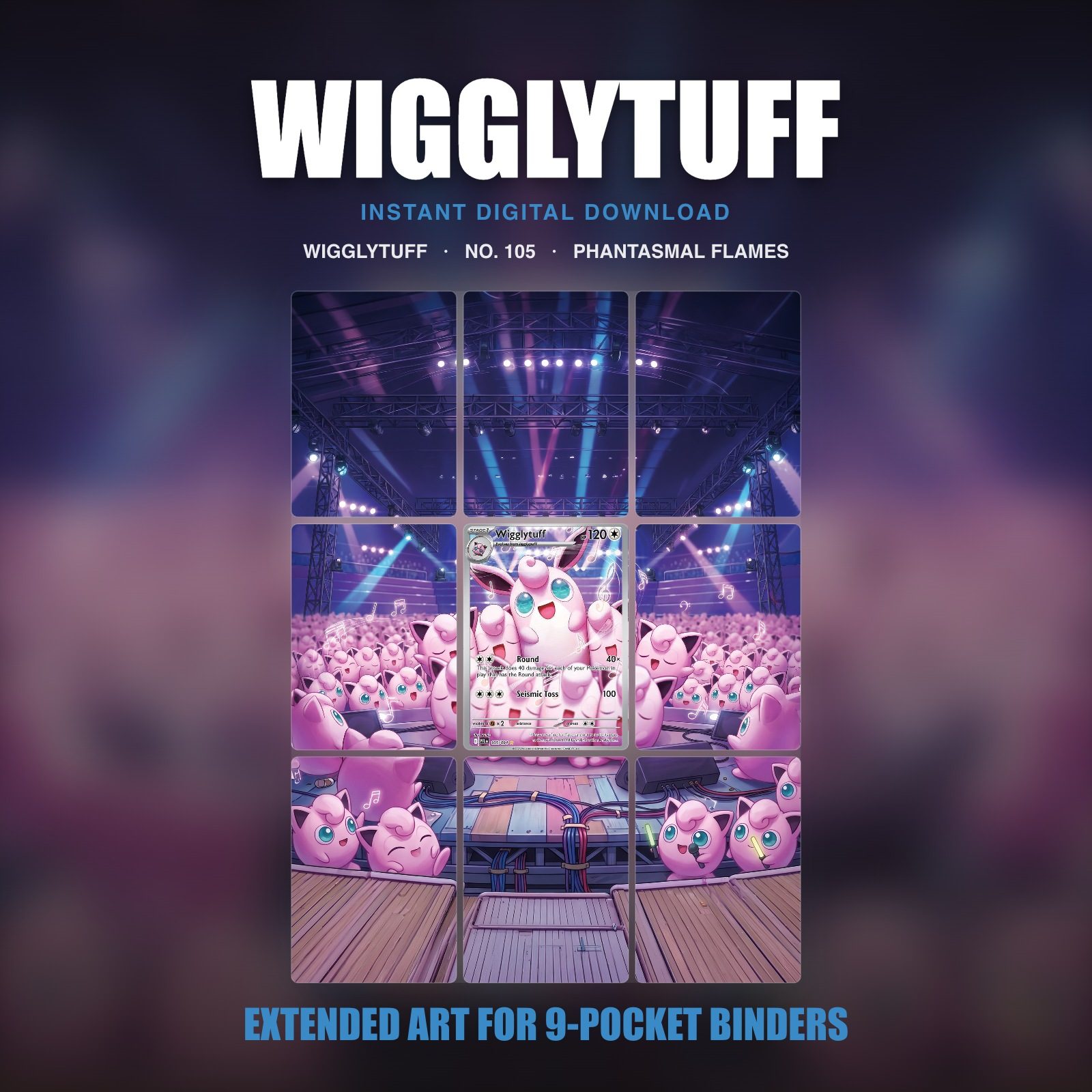 Wigglytuff #105 — Phantasmal Flames (Binder Insert)